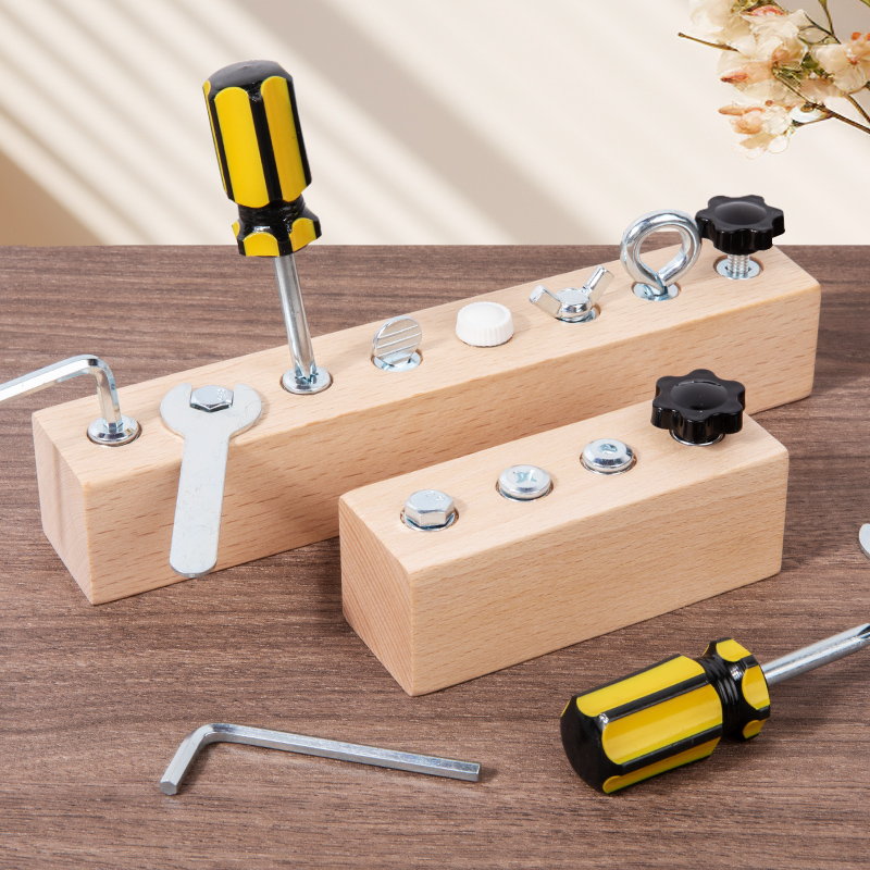 Power Tools Skills - Kids Wooden Screw Nut Disassembly Toy