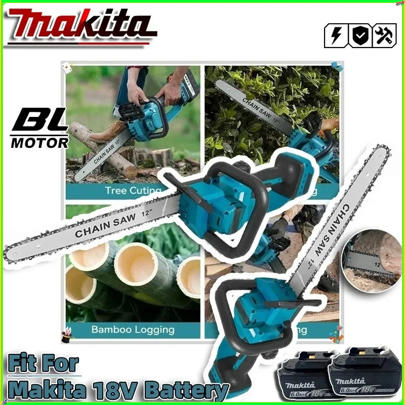 Power Tools Wood - Makita 18V 2200W Portable Chainsaw Brushless