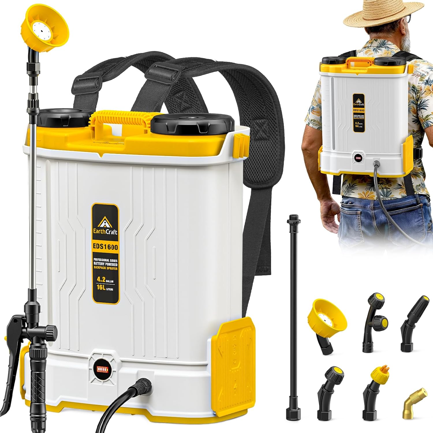 Power Tools Equipment - 4.2 Gal Battery Powered Backpack Sprayer