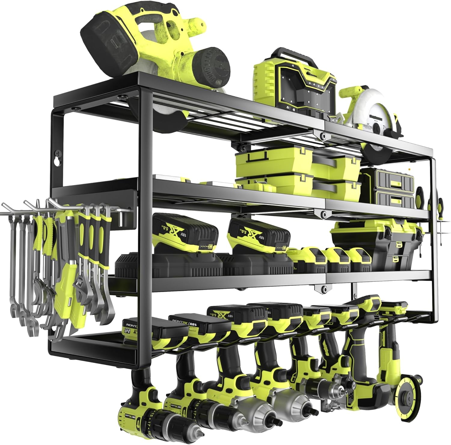 4 Layer Wall Mount Power Tool  - Power Tools Rack 评论和价格