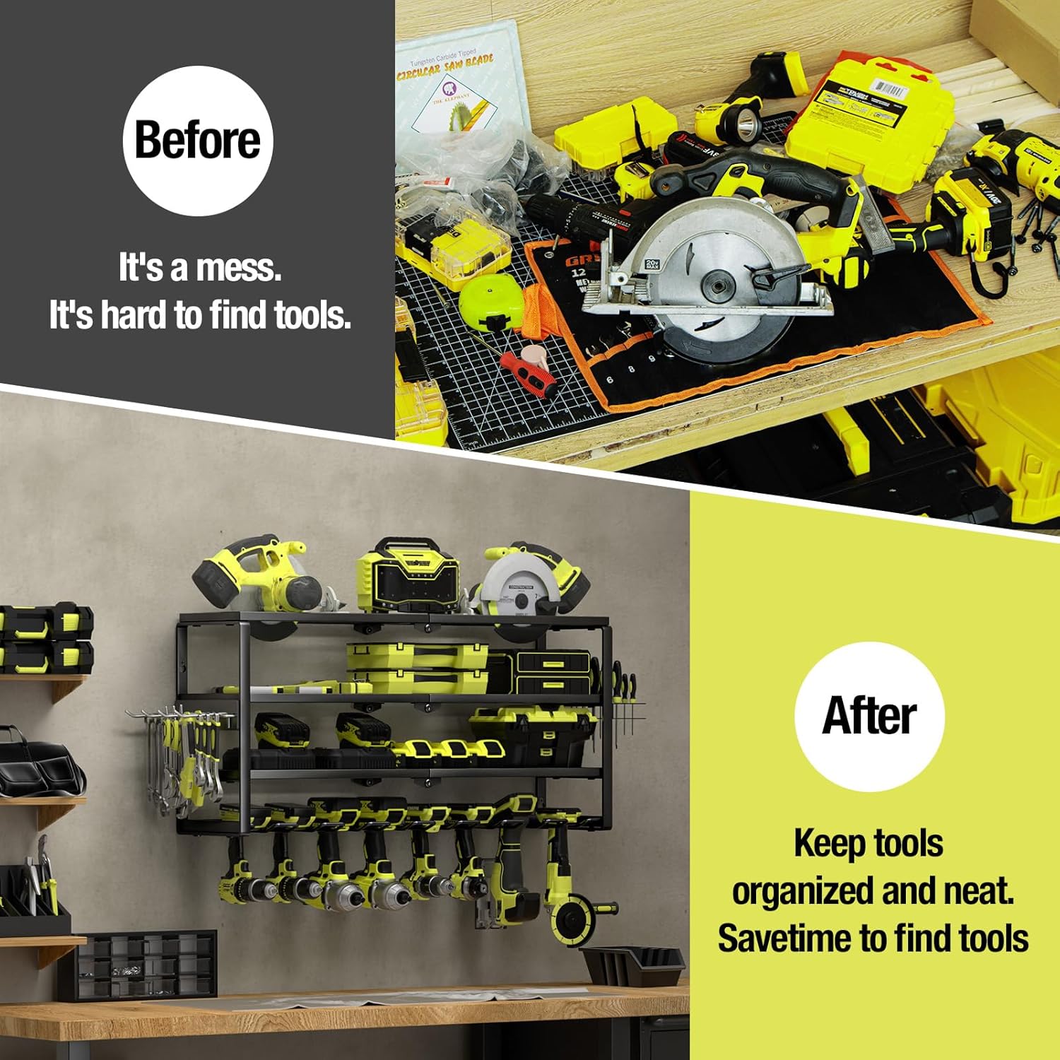 4 Layer Wall Mount Power Tool  - Power Tools Rack 评论和价格