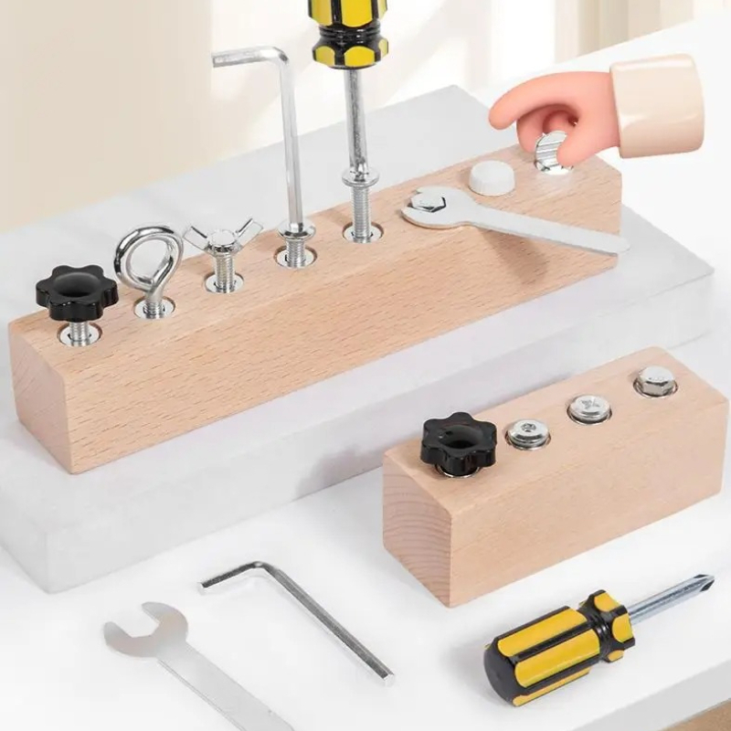 Kids Wooden Screw Nut Disassem - Power Tools Skills 评论和价格